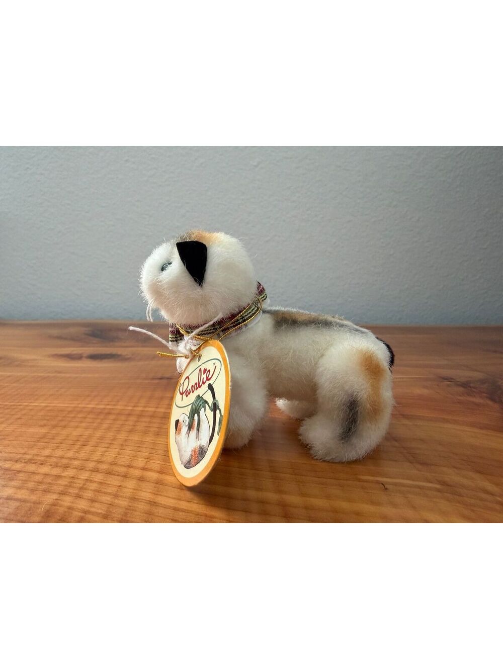 Purrlie Plush Cat Kitten Vintage Small Stuffed Animal Toy